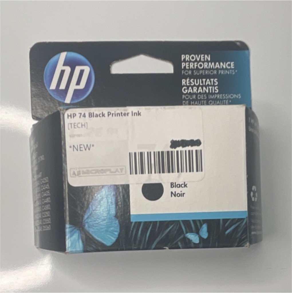 HP 74 Black Inkjet Print Technology Printer Ink Cartridge CB335WN For HP Printer