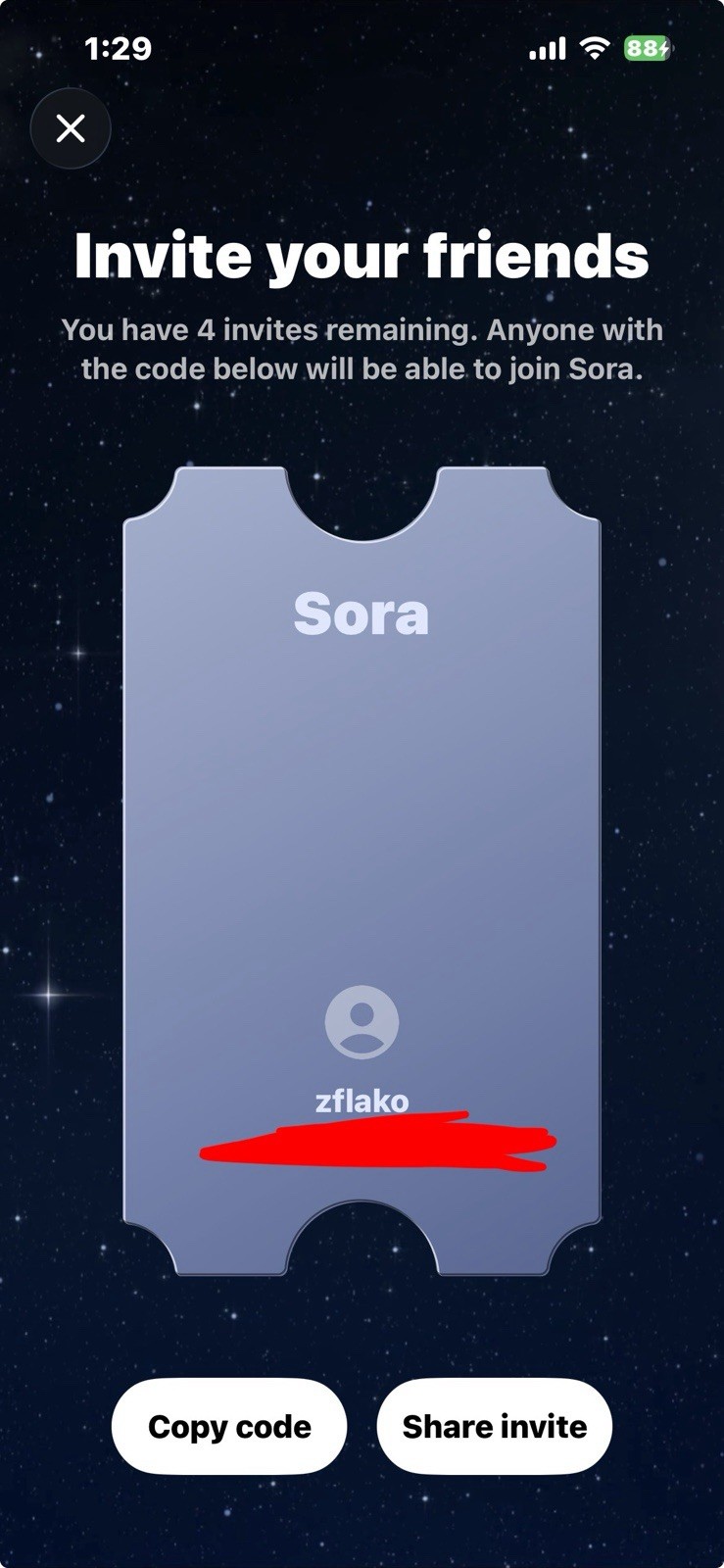SORA 2 INVITE CODE