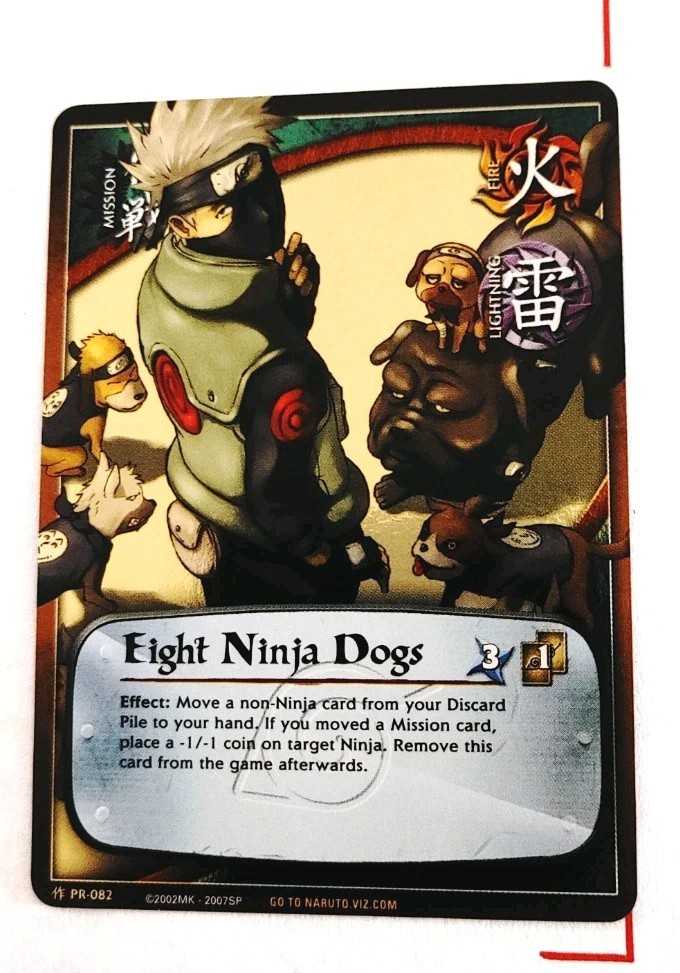 Eight Ninja Dogs #PR-082 Holo 1st Edition Card Naruto Shippuden CCG TCG Bandai