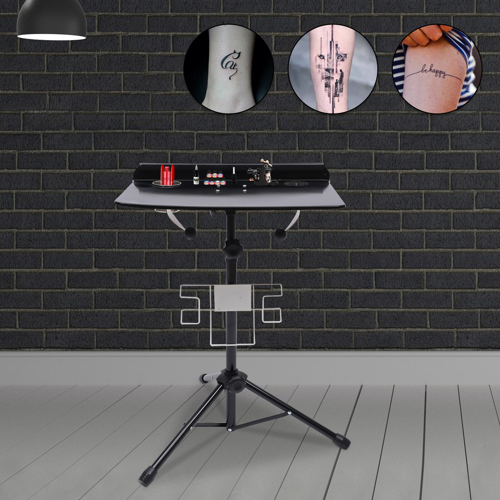 Detachable Tattoo Mobile Work Station Stand Portable Adjustable Tattoo Desk USA