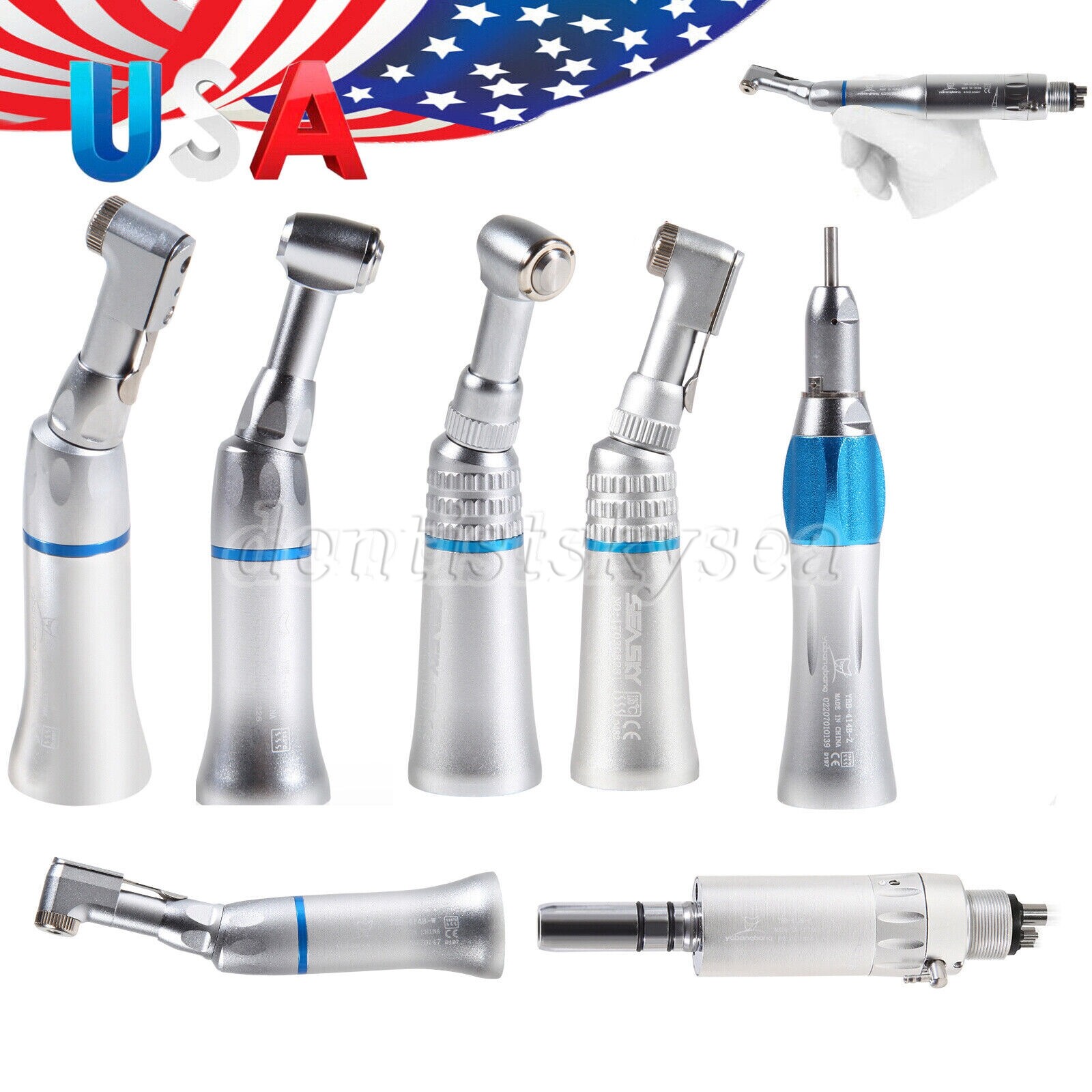 DENTAL SLOW LOW SPEED Contra Angle Air Motor Handpiece 2hole & 4hole E-type MMX