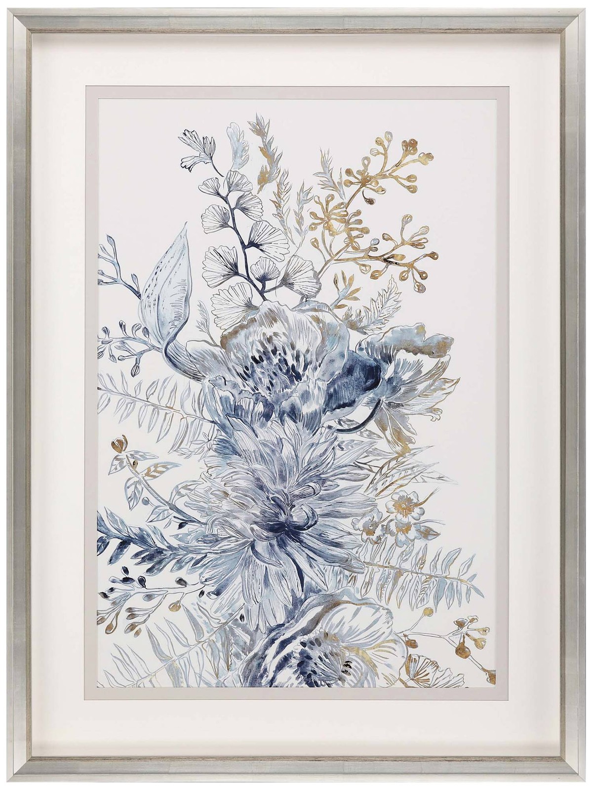 Royal Blue I 47" High Shadow Box Giclee Framed Wall Art