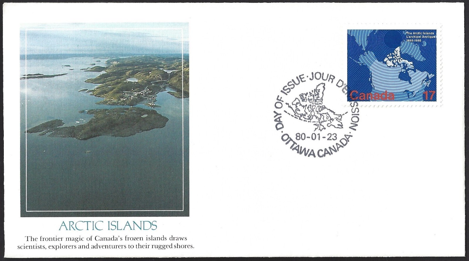 🍁Canada   #847     "MAP OF CANADA"    Brand New   1980   Fleetwood Cover Issue