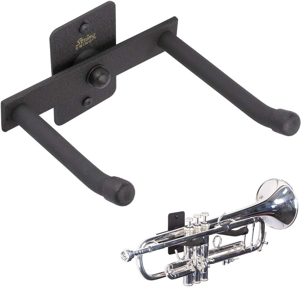 Horizontal Wall Mount Trumpet Holder - Stand for All Trumpets Including Piccolo 
