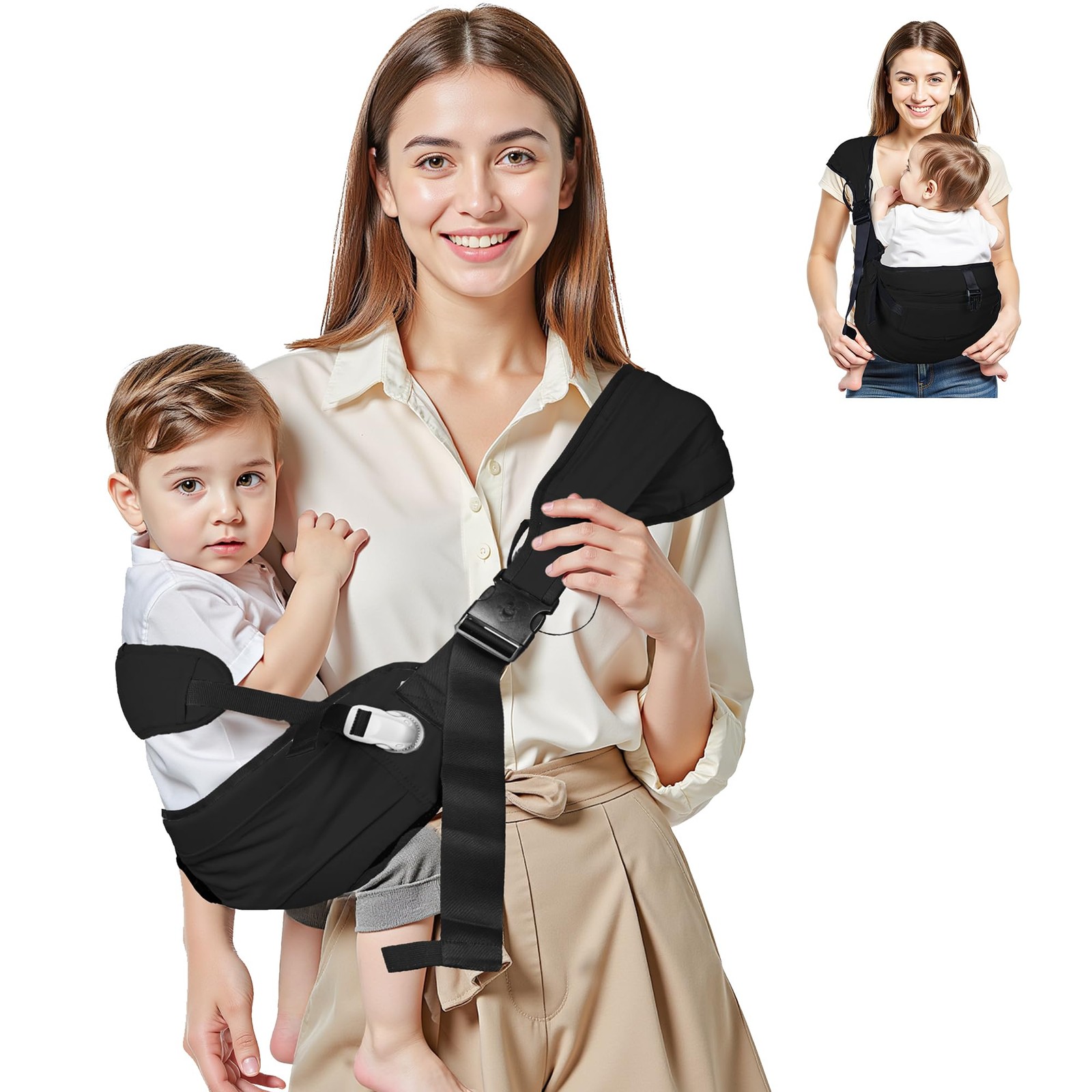 Adjustable Lightweight Sling Toddler Baby Carrier 25-60 LBS Ideal For Travel