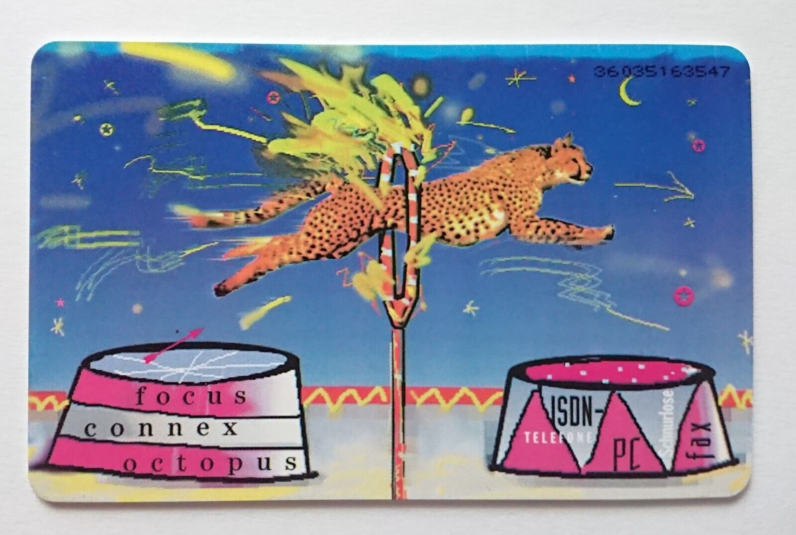 Phone Card Telefonwertkarte Trading Card 50 DM Telekom Circus Leopard Cheetah