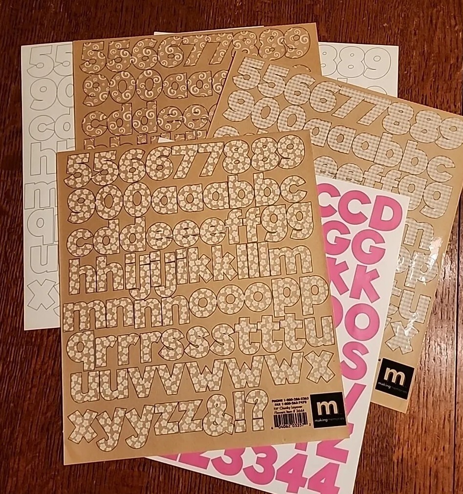 WHITE ALPHA MARKERS Alphabet Stickers1-1/4Making Memories•Color Yourself Layover