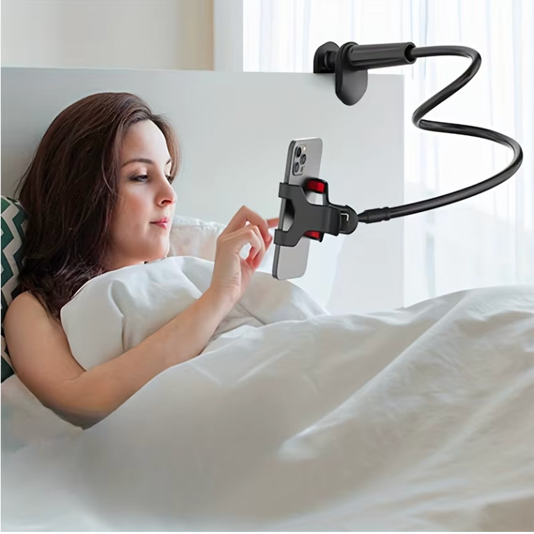 Lazy Bedside Desktop Mobile Phone Clamp Bracket Flexible Long Arm Gooseneck Lazy