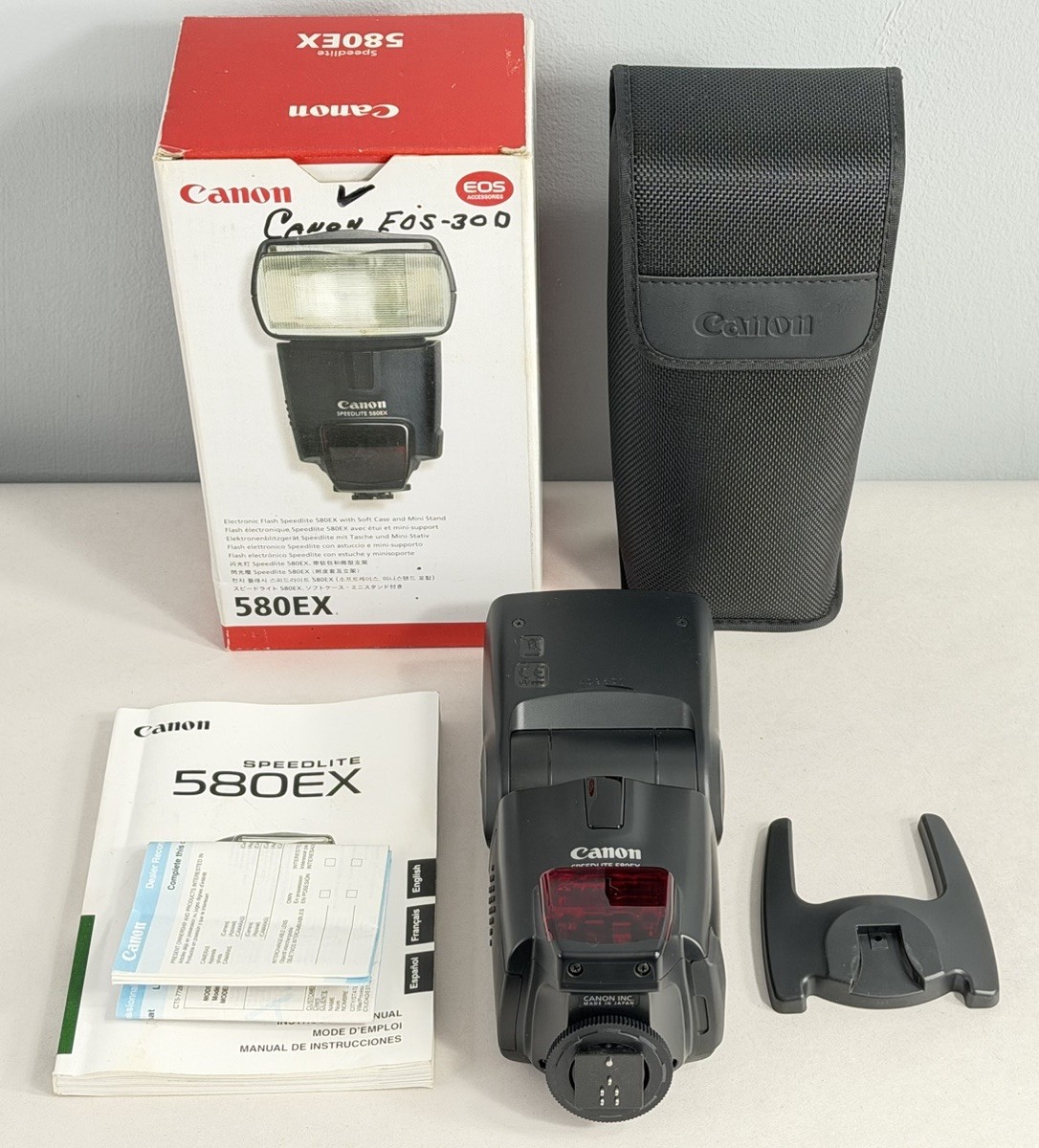 Canon Speedlite 580EX Electronic Flash Complete With Box Case Manual
