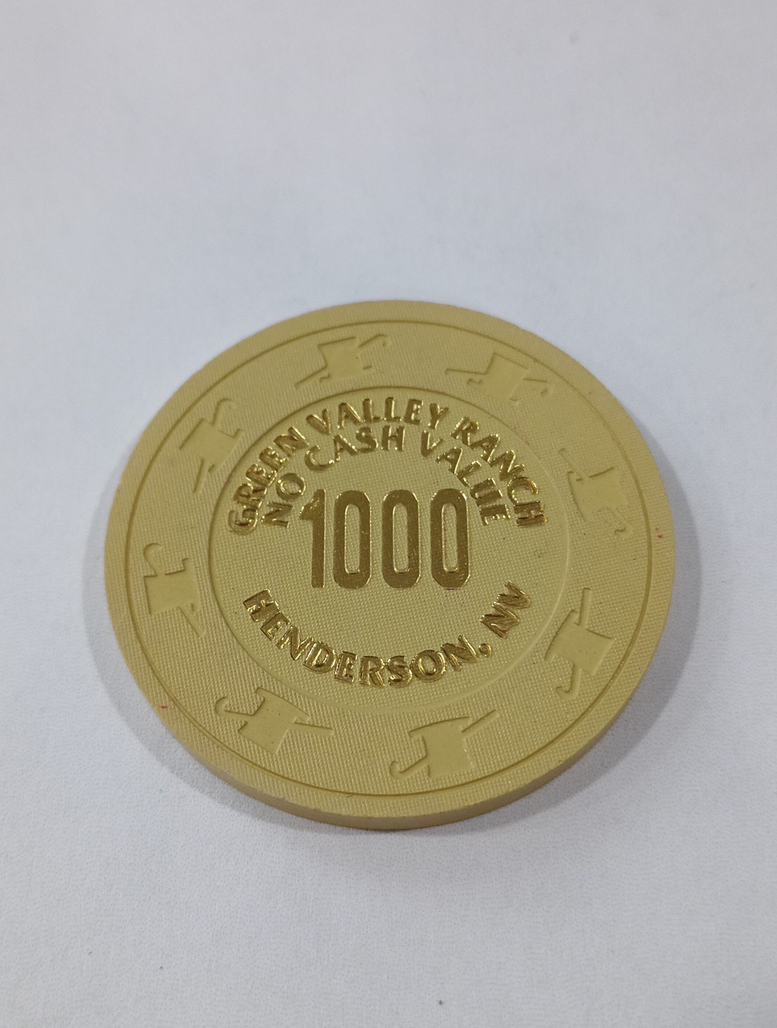 GREEN VALLEY RANCH CASINO HENDERSON NEVADA $1000 NCV CHIP GREAT FOR COLLECTION!
