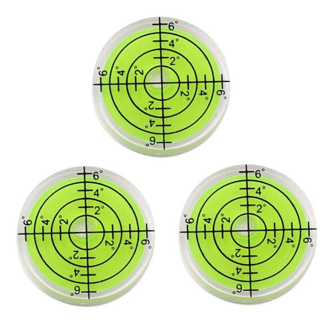 LAIESYA 3Pcs Circular Bubble Level Bullseye Degree 32x7mm, Set B, 32x7mm 