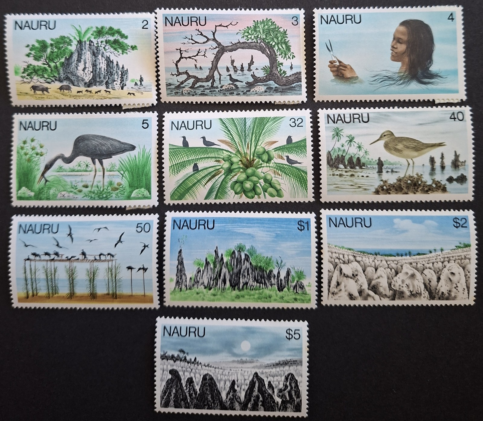 NAURU 1978-79 - MINT HINGED- "LOCAL MOTIVES" UHM $ MH - PART SET