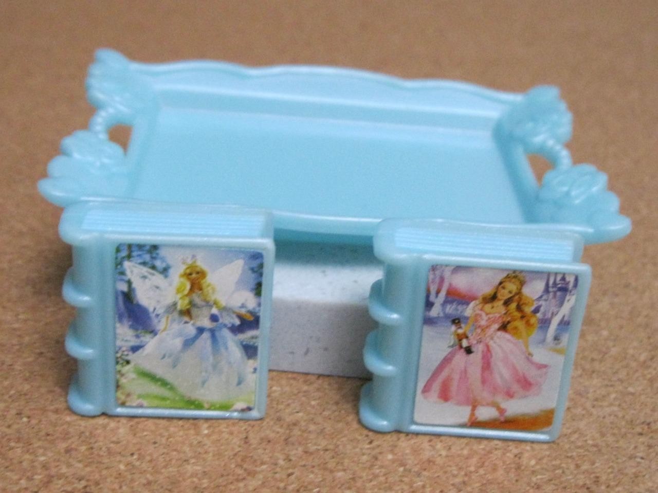ODETTE & SUGARPLUM FAIRY THE NUTCRACKER PRINCESS BARBIE DOLL BLUE TEA TRAY/BOOKS