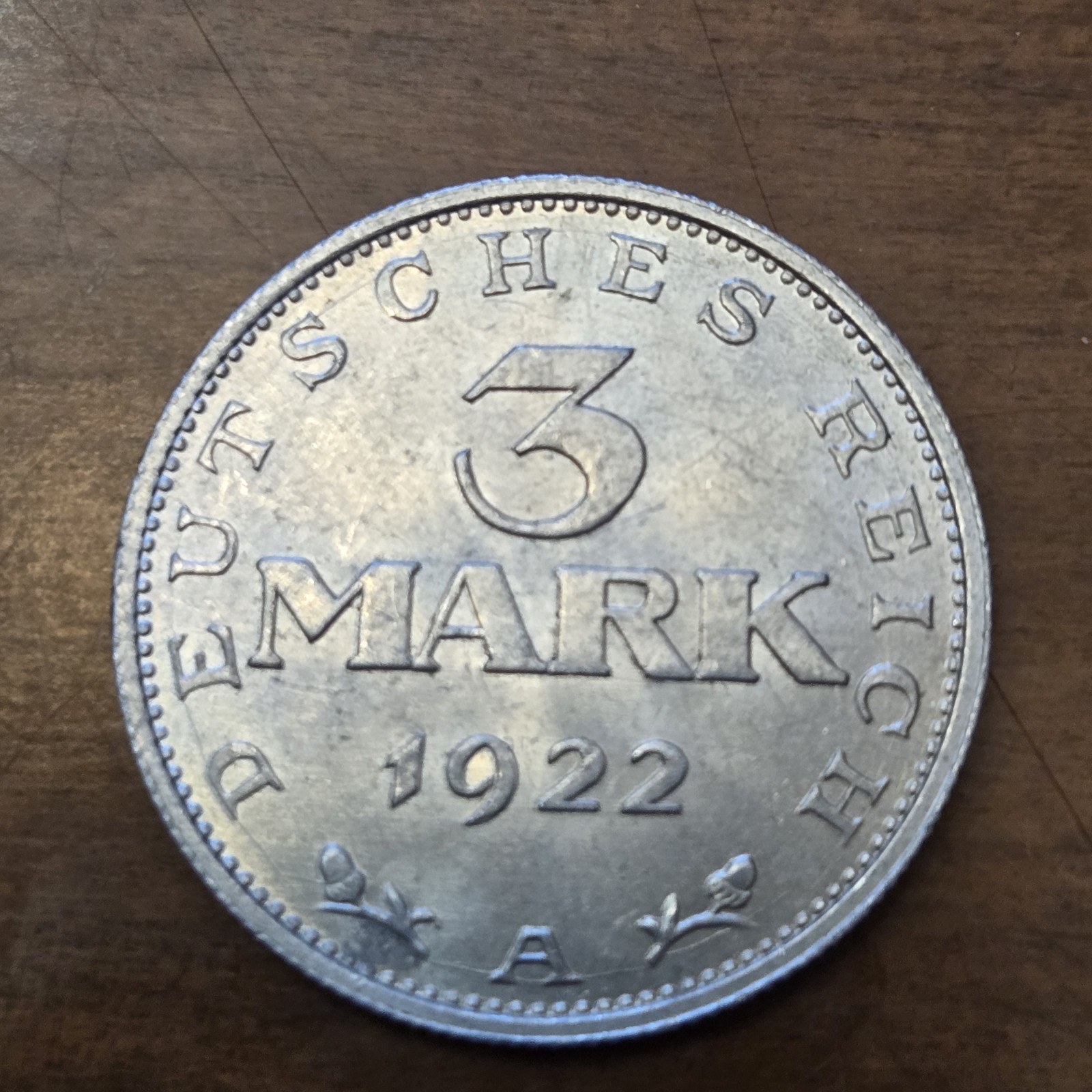 1922 GERMANY  3 DEUTSCHE MARK **COMBINED SHIPPING**