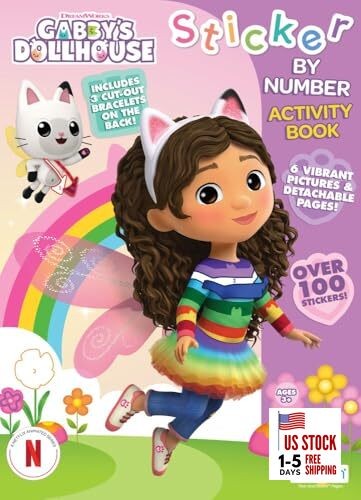 Gabby's Dollhouse Sticker by Number | Gabby's Dollhouse Stickers | Gabbys Doll 