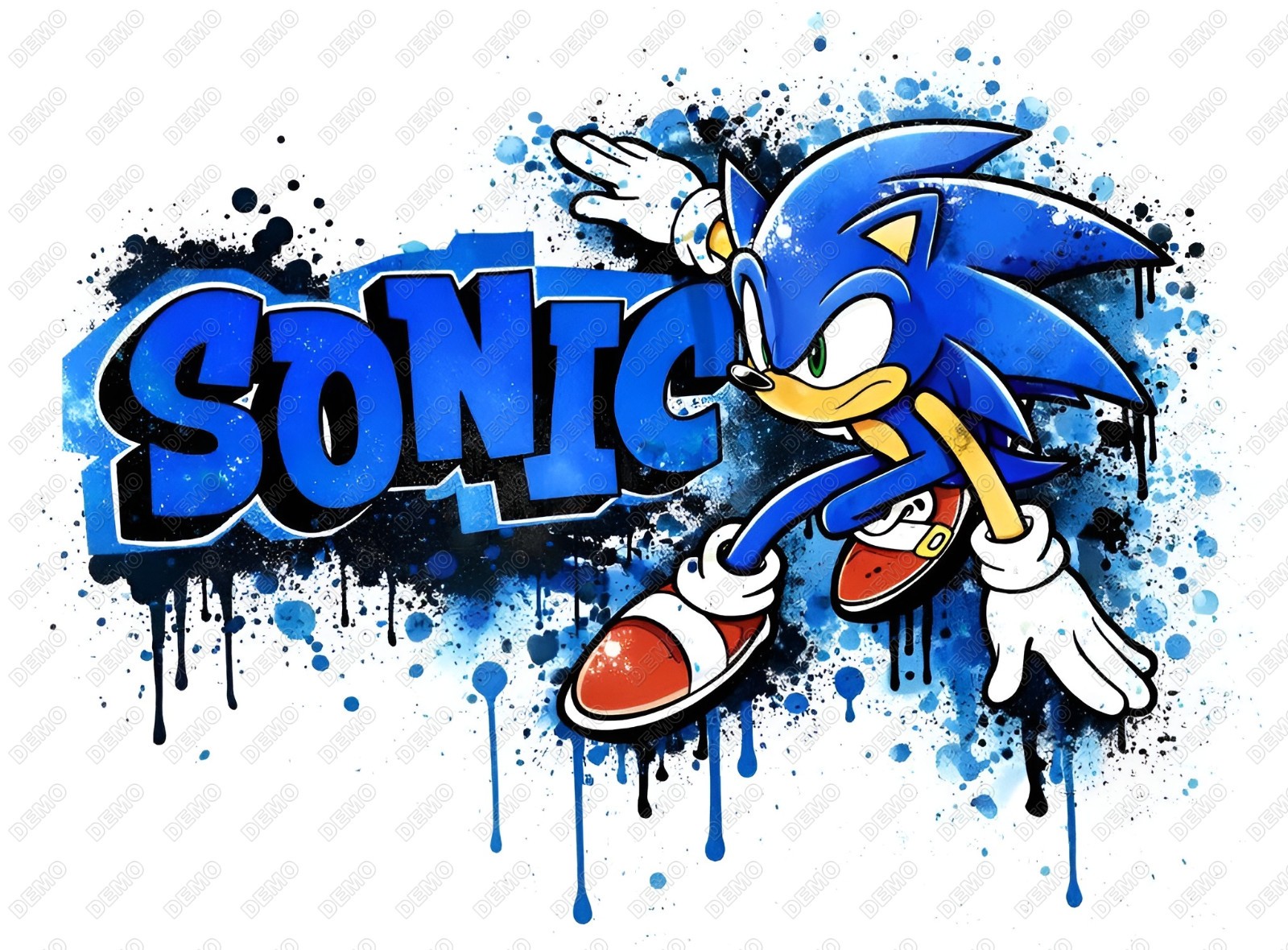 Sonic  DTF  Shirt Iron on Transfer N6