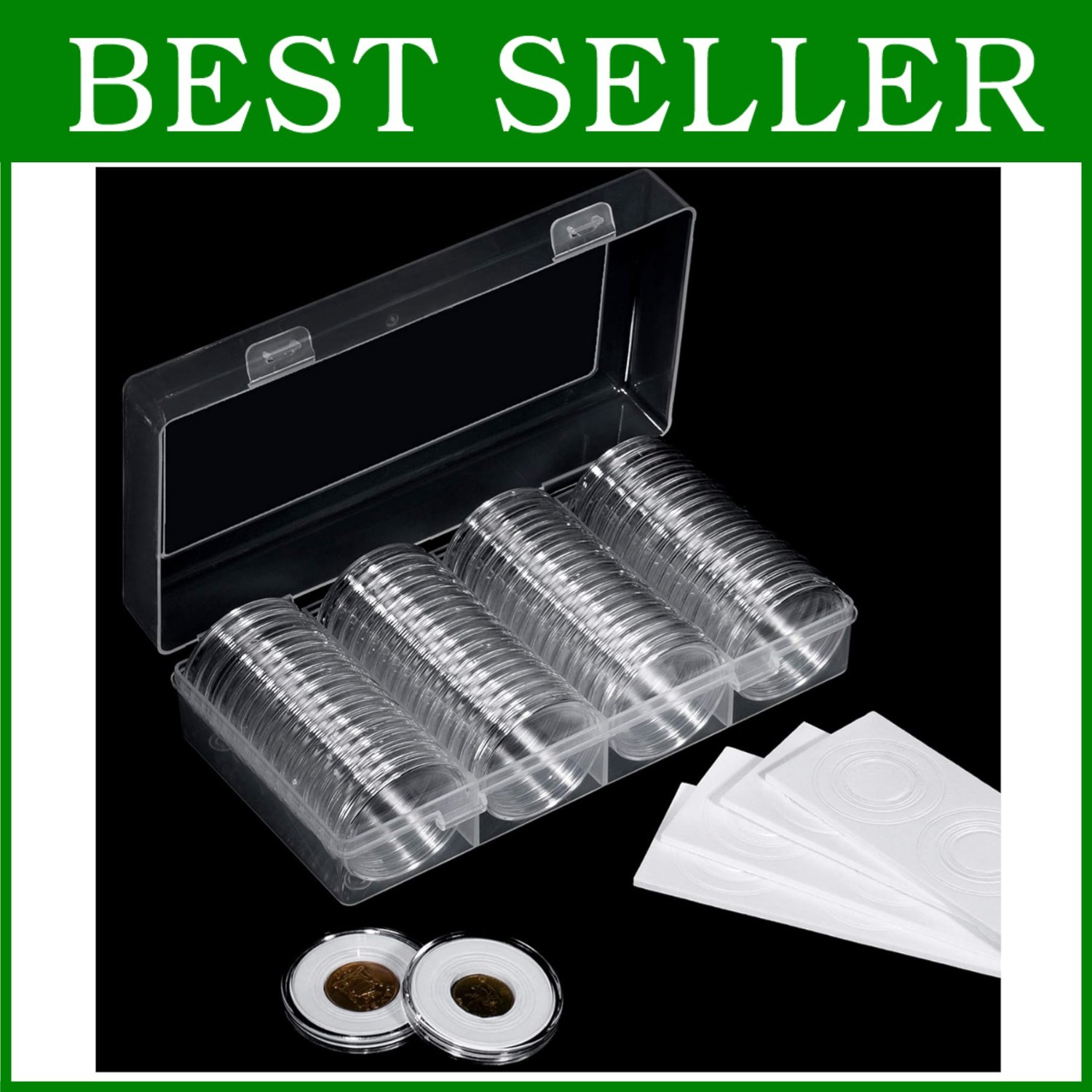 41mm Coin Capsules with Foam Gasket - Pack of 2