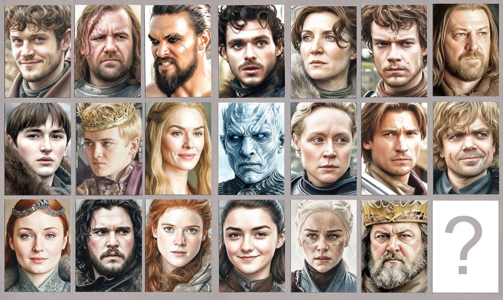 21 ORIGINAL GAME OF THRONES SKETCH ART CARD PAINTINGS SET - NOT PRINTS ACEO