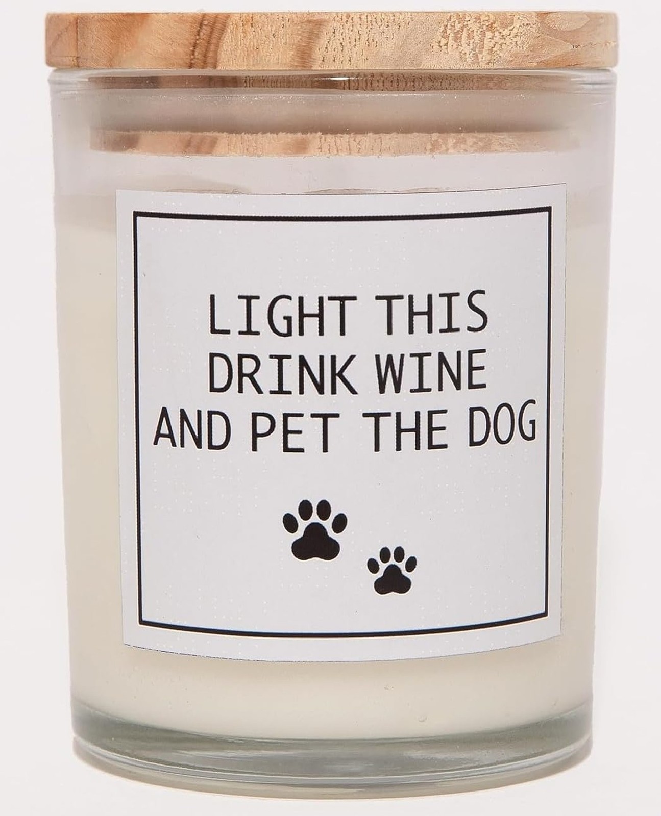 Light This Drink Wine and Pet The Dog Candle - Dog Mom Gifts for Women, Pet F...
