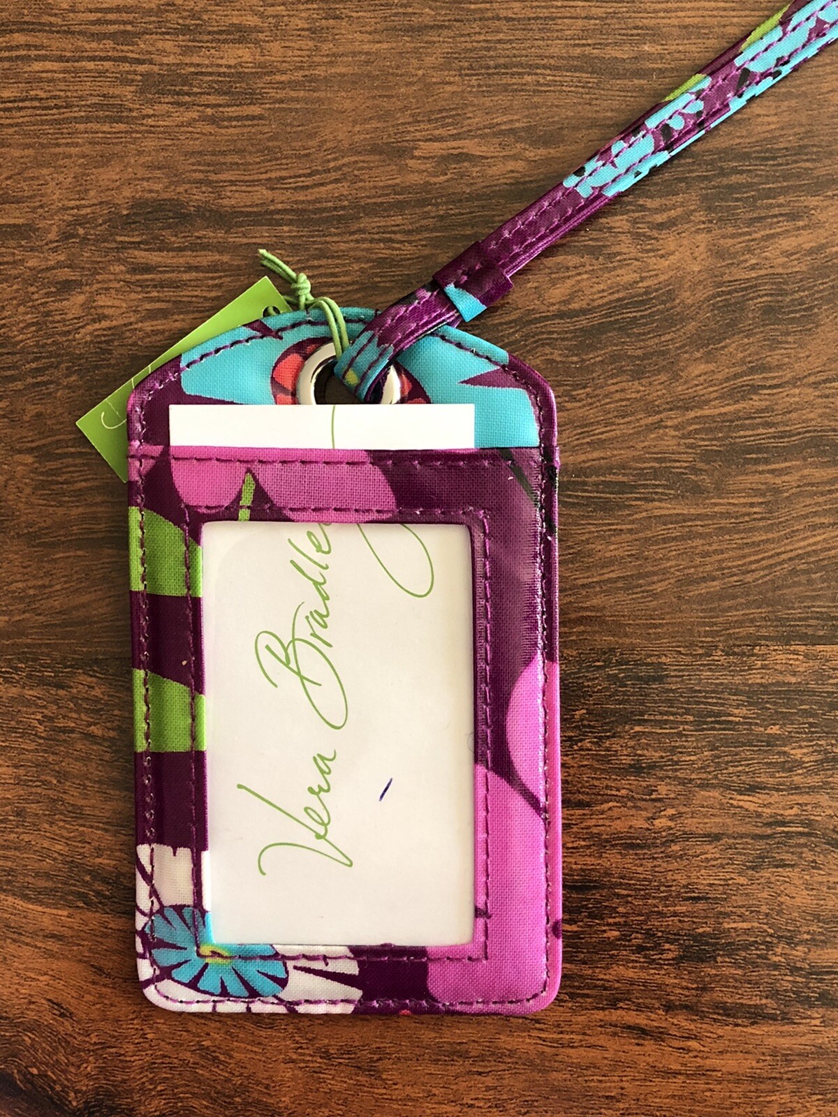 Vera Bradley FLUTTEERBY LUGGAGE TRAVEL TAG Backpack Baby Bag Instrument Name ID