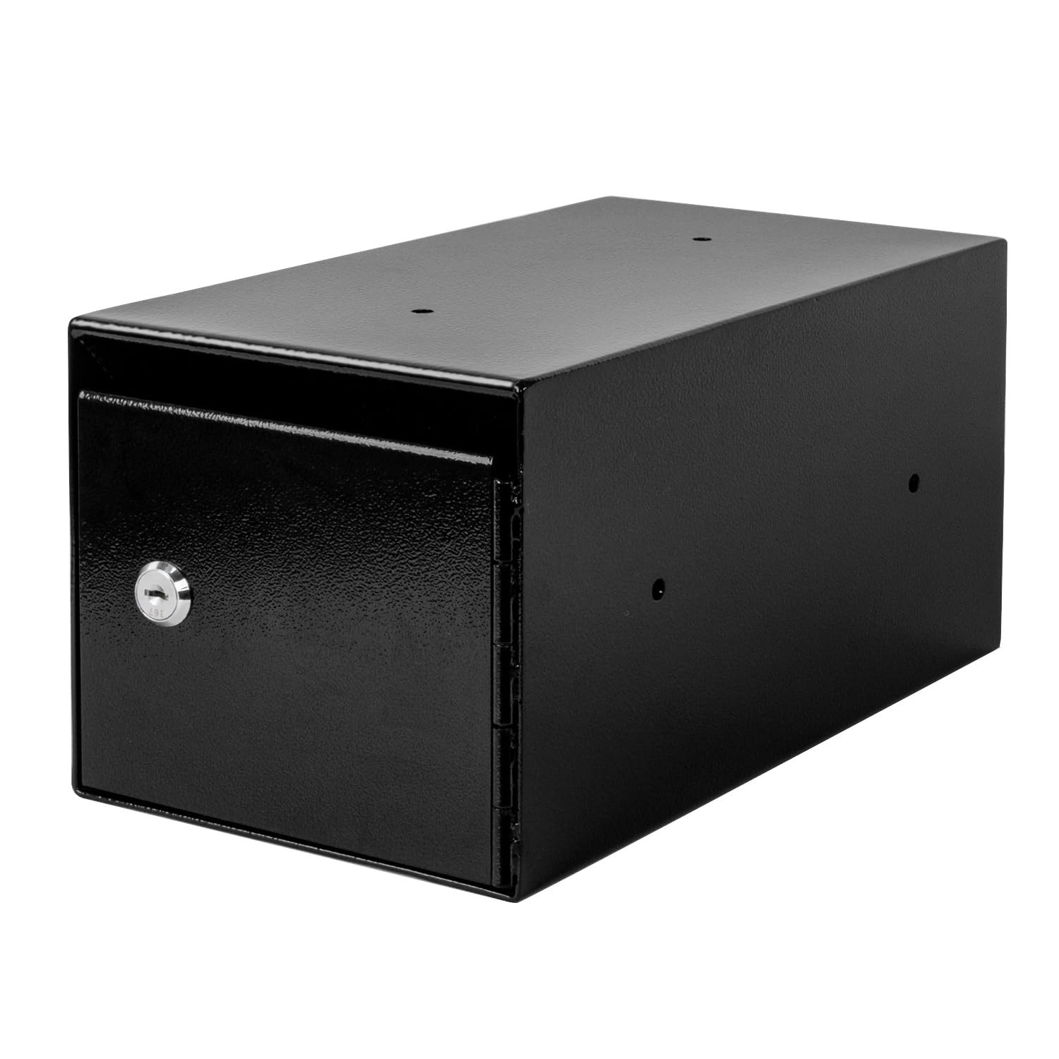 Steel Cash Drop Box, Money Safe Box with Tamper-Proof Slot, Mountable Cash Bo...