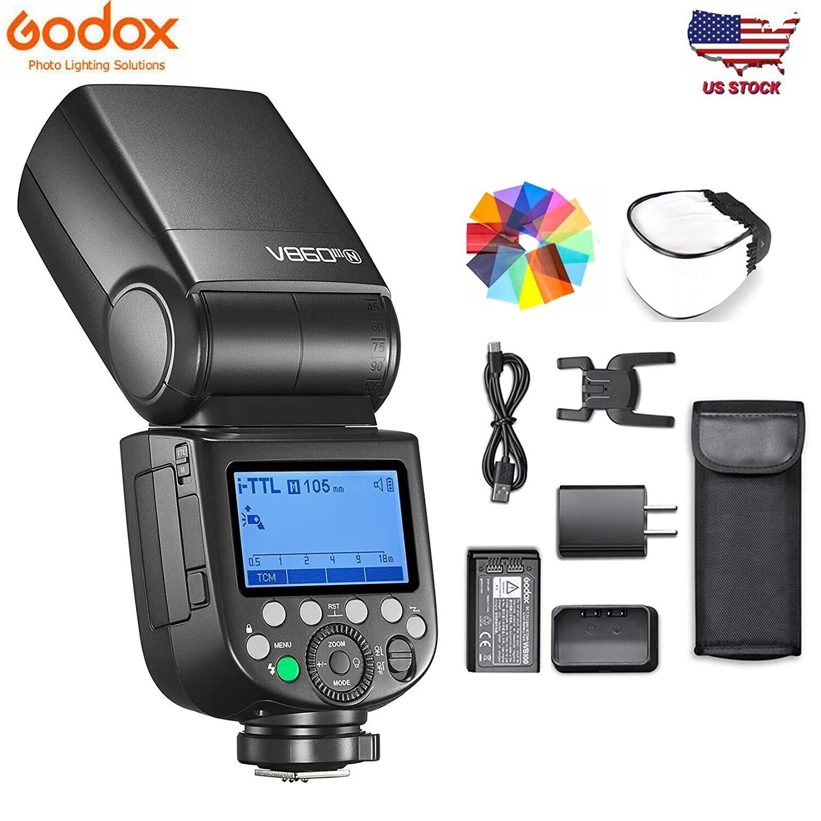 Godox V860III-N Flash Speedlite Speedlight 2.4G TTL HSS for Nikon Cameras