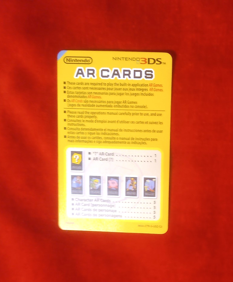 Collectible Nintendo AR Cards for Nintendo 3DS - Brand New Opened Unused