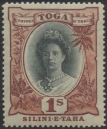 Tonga 1922 SG63 1/- Queen Salote MLH