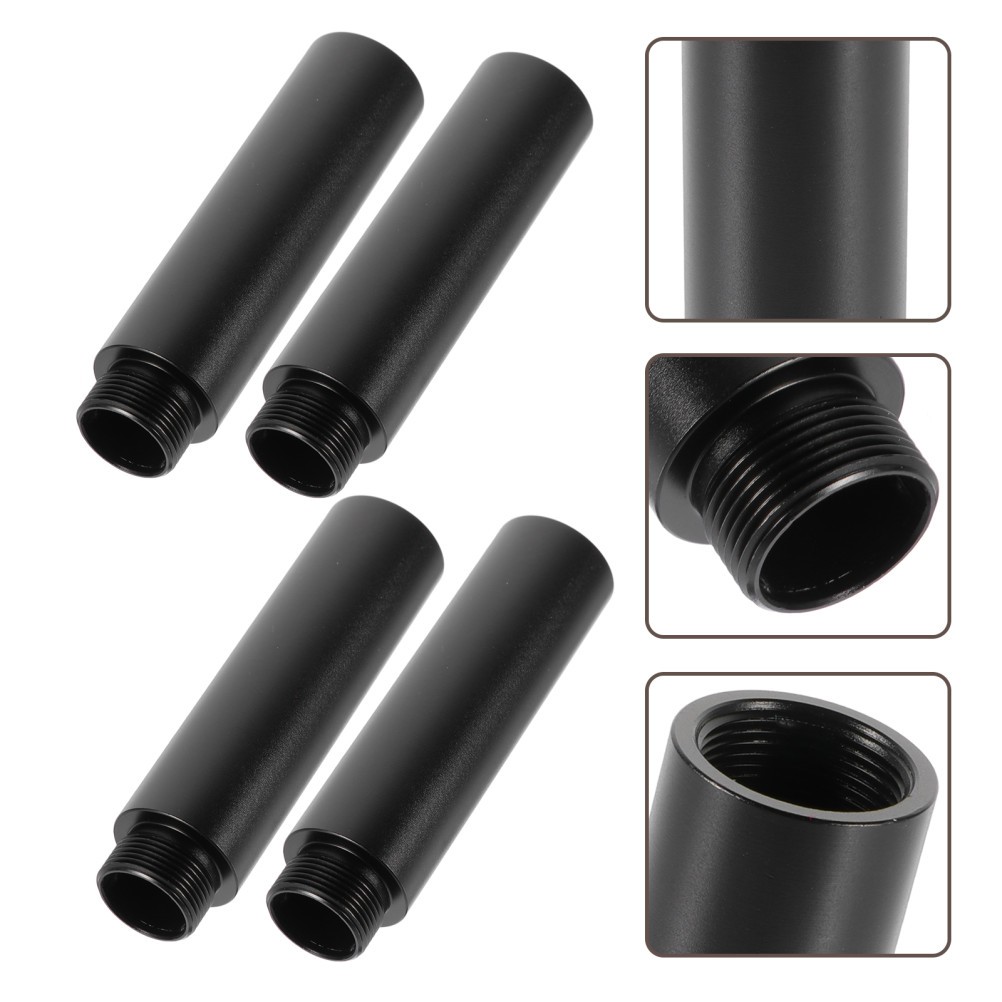 4Pcs Microphone Stand Extension Tube Aluminum Alloy Microphone Extension