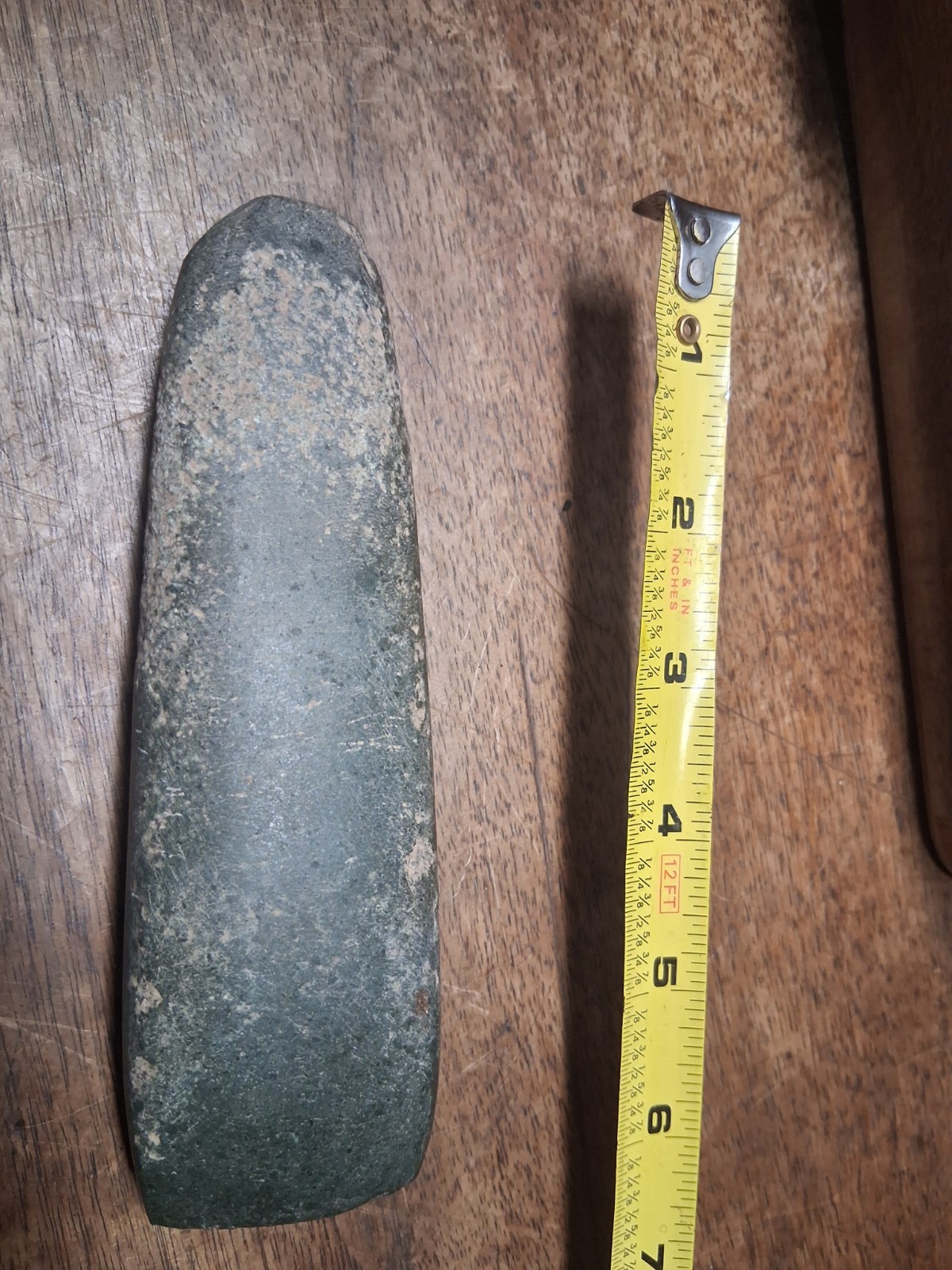 Pre-Columbian Mayan AXE Head Celt Green rock