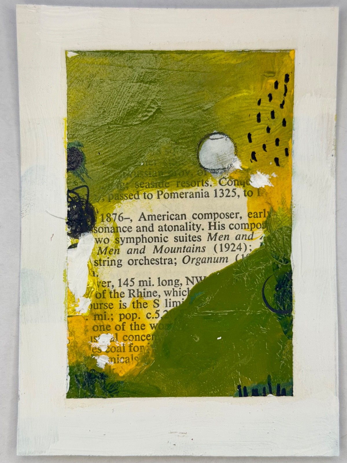 ACEO Art Card Abstract Mixed Media Collage Painting Signed Original OOAK