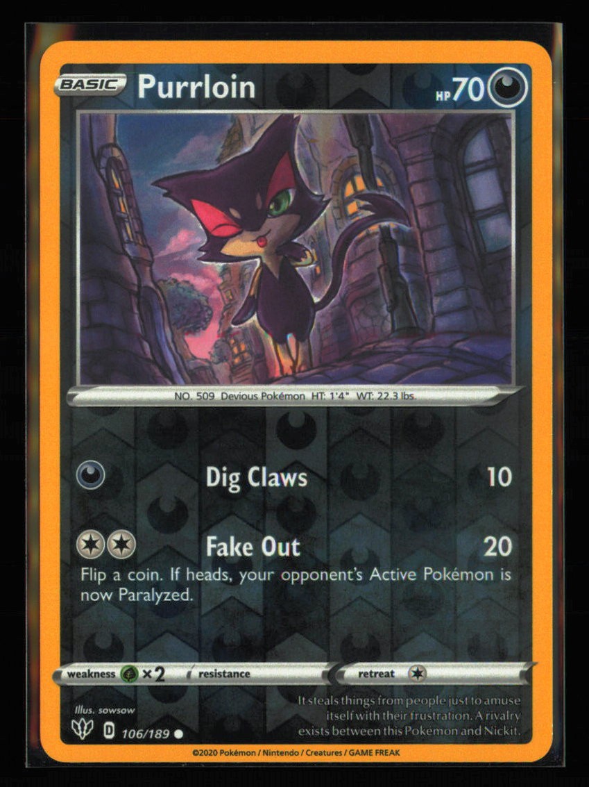 SWSH03: Darkness Ablaze #106/189 Purrloin