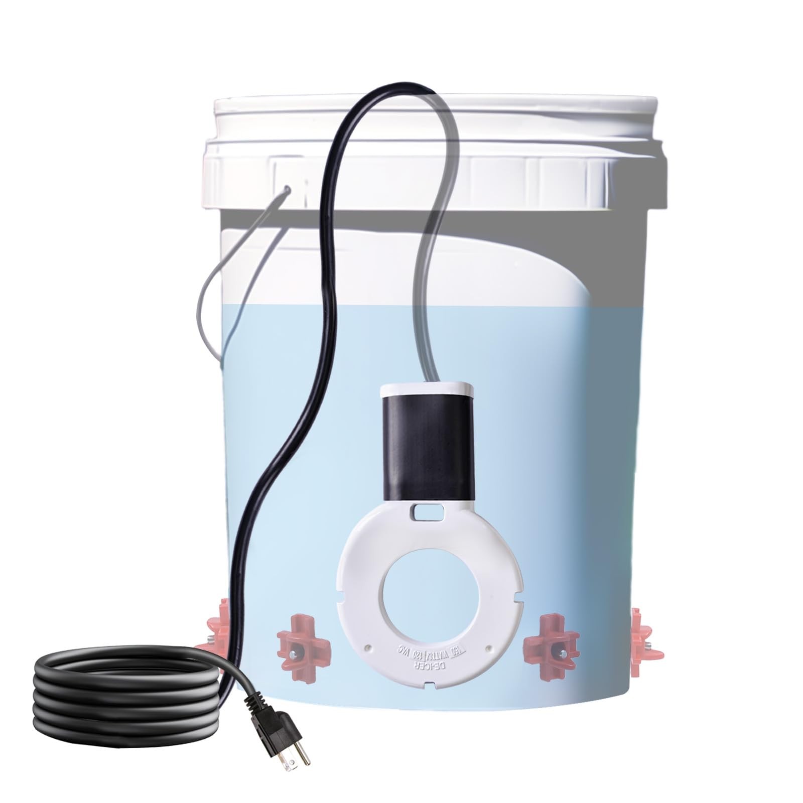 150W Chicken Water Heater, Submersible Bucket Heater Deicer for 5 Gallon, Hea...