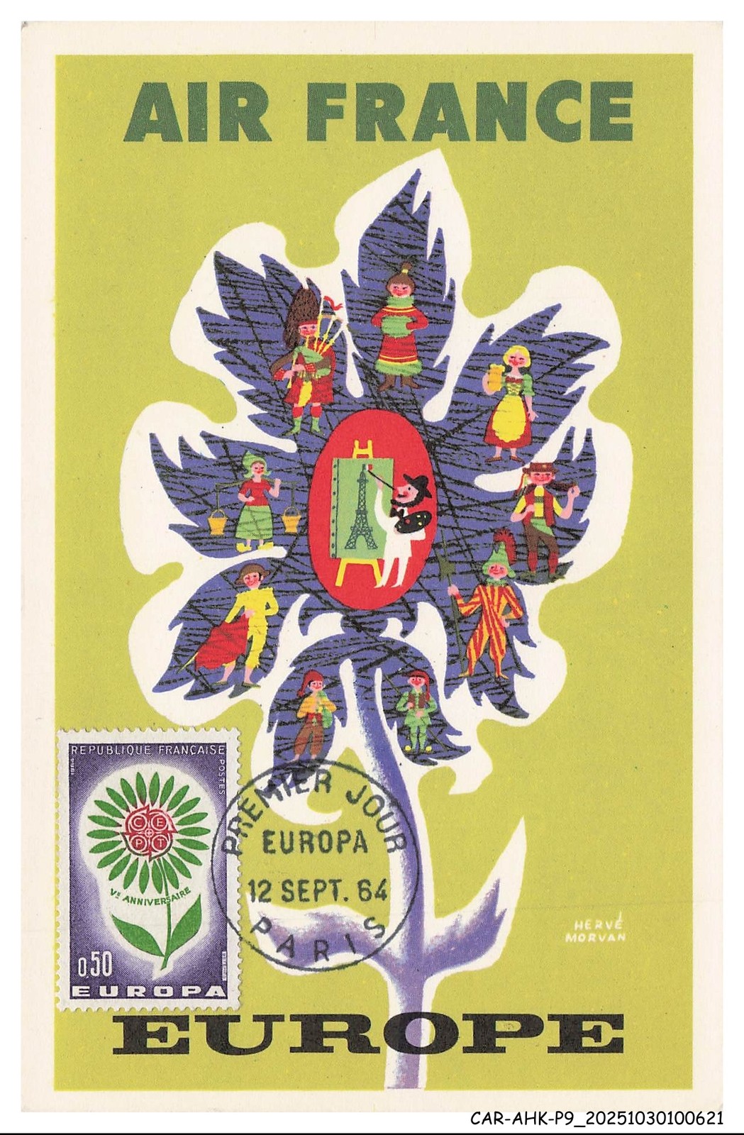 CAR-AHKP9-0473-MAXIMUM CARDS - AVIATION - Air France - Europe - The Largest