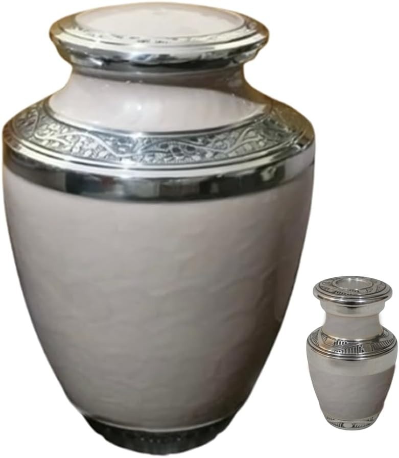 At Peace Memorials Cordoba Warm Sand Urn for Ashes SET