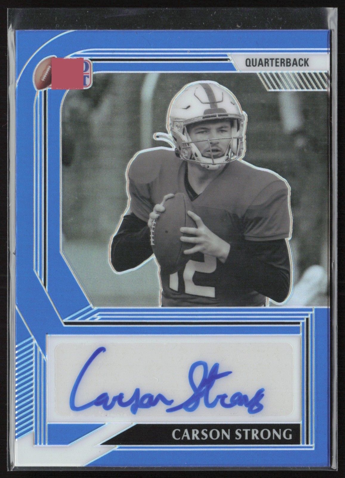 2022 Pro Set Metal Carson Strong Black White Auto Prismatic Blue /35 #BW-CS1 RC