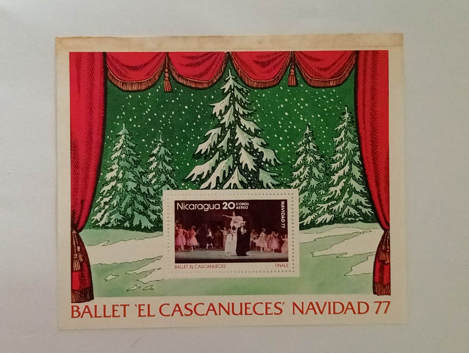 1977 - Nicaragua "Nutcracker Ballet" Christmas Souvenir Sheet