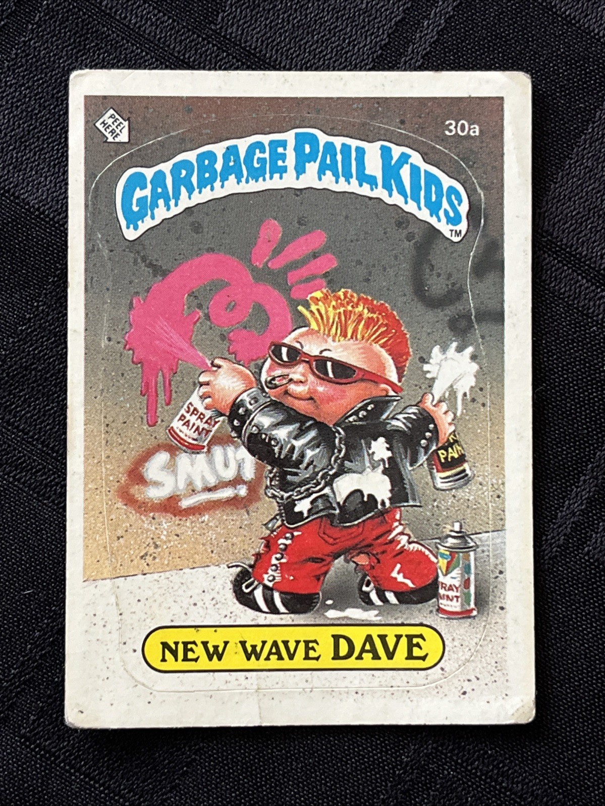 1985 Topps Garbage Pail Kids Card Series 1 OS1 Matte Back GPK New Wave Dave 30a