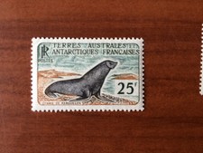 TAAF Yvert No 16 ** MNH Kerguelen Seal Year 1959