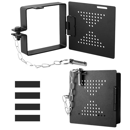  (2-Pack, Black 4"x4" Metal RV Bumper End Cap with Vent Holes, RV Bumper Plug 