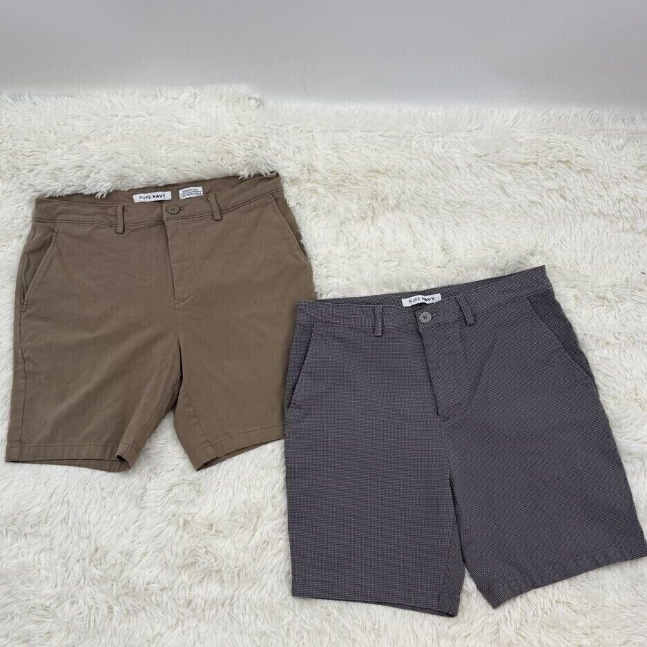 Pure Navy 2 Pair Stretch Golf Walking Shorts Women's Size 30 Bermuda Athleisure