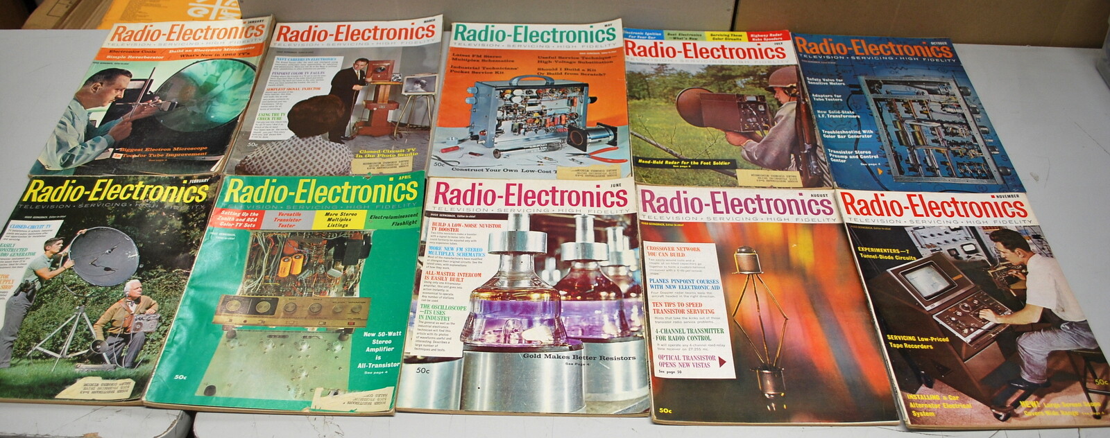 Rare Radio Electronics Magazine 10 Issues 1962  Ships Worldwide  #2