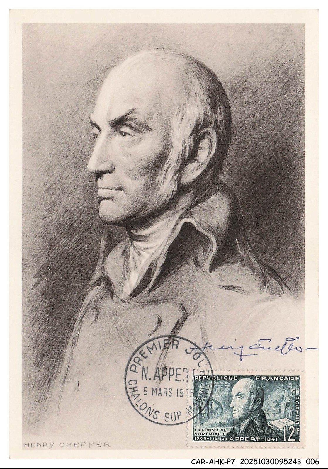 CAR-AHKP7-0380-MAXIMUM Cards - Nicolas Appert - Benefactor Of Humanity