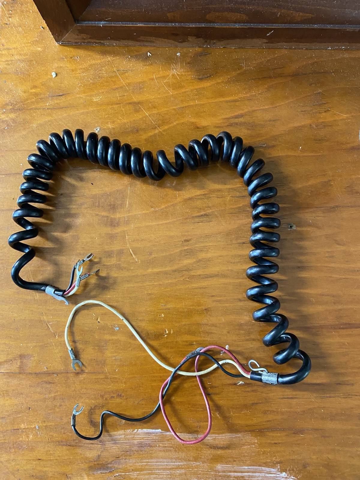 Vintage Telephone 5 foot black Spring Receiver Cord