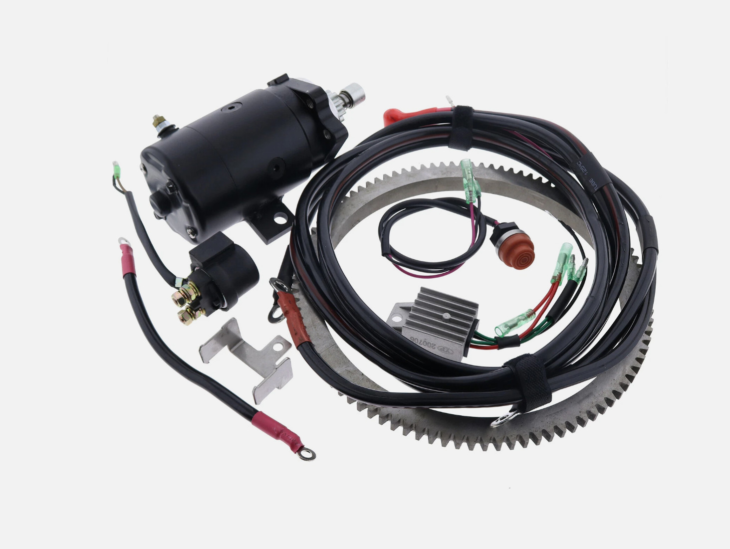 Electric Start Motor Kit Flywheel for Yamaha Outboard 2 Stroke 25/30HP--