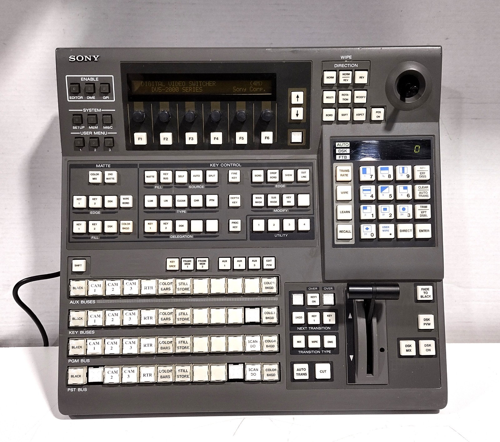 Sony BKDS-2010 Digital Video Switcher Control Panel Interface - Power Tested