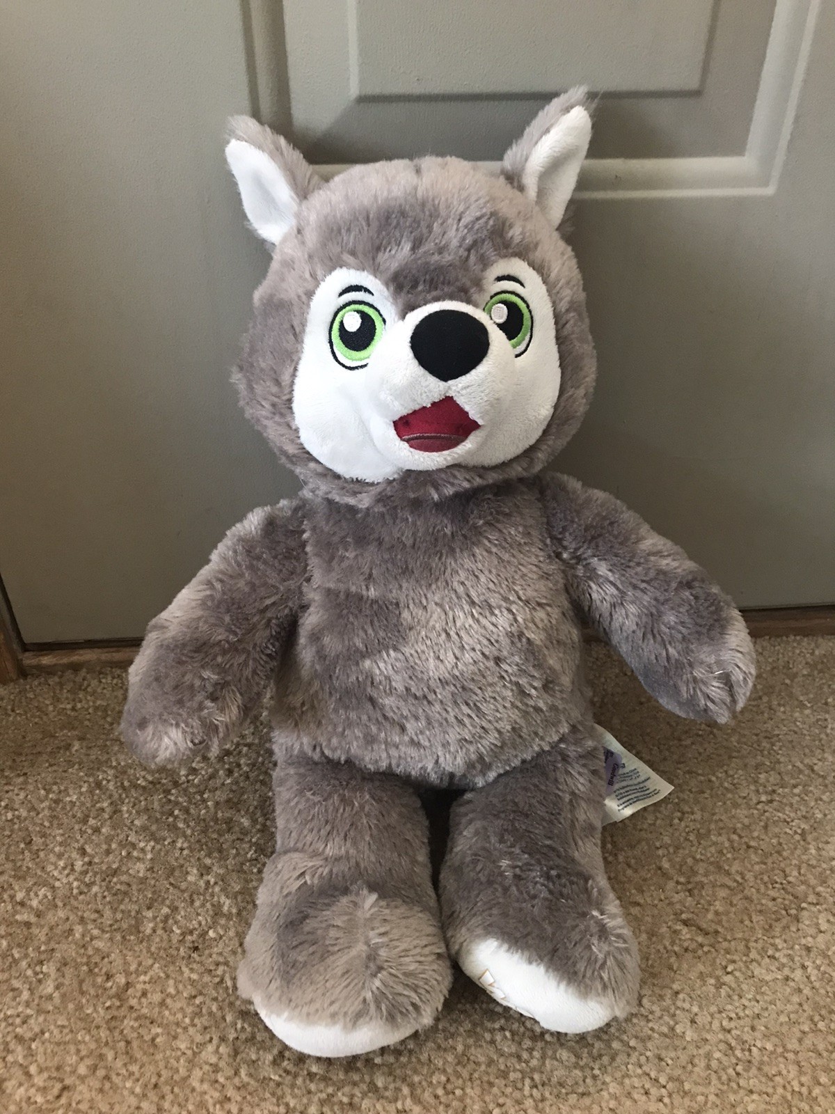 Build A Bear Great Wolf Lodge Wiley The Wolf 17" Gray Plush 2021 BABW Plush