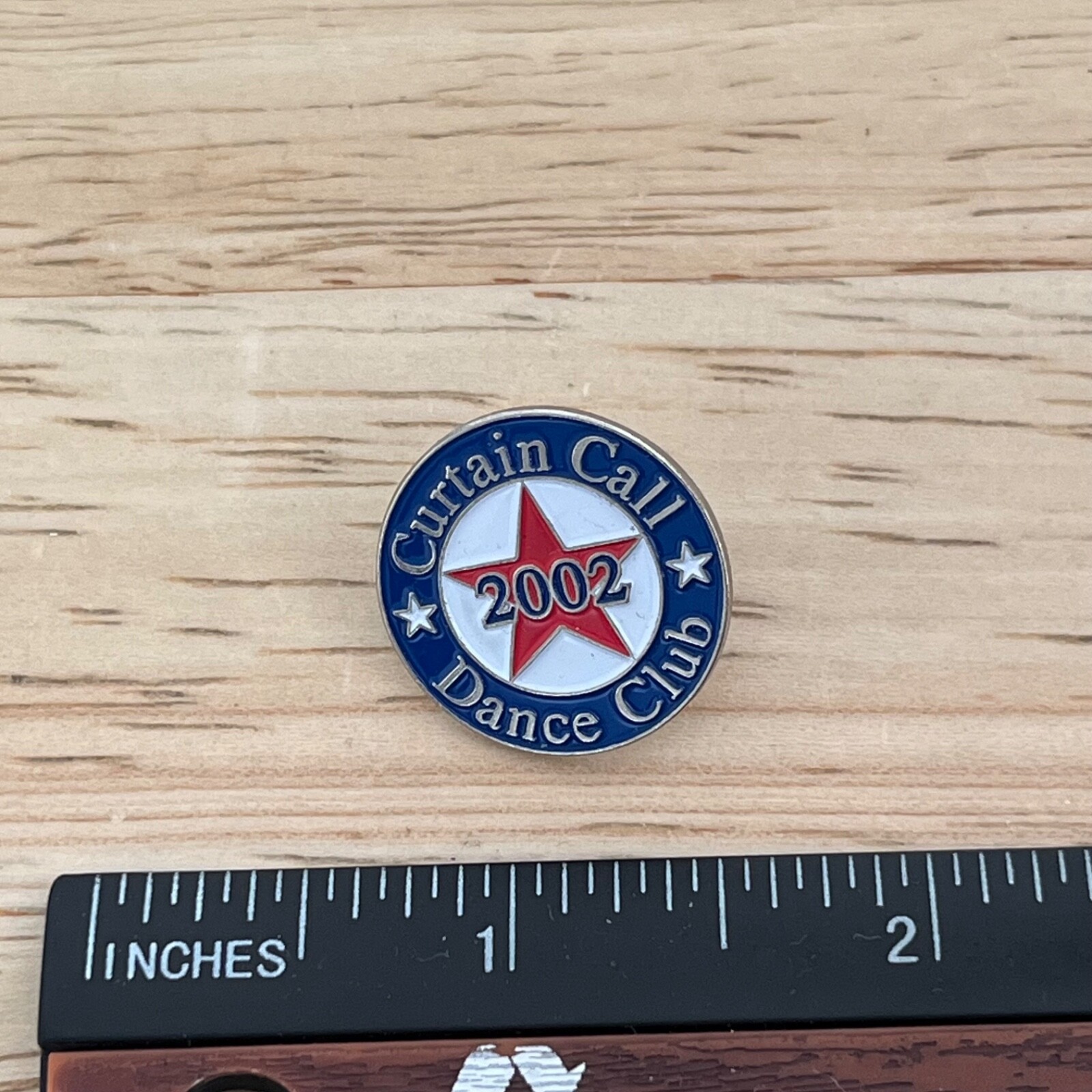 Vintage Curtain Call Dance Club 2002 Metal Lapel Pin Brooch