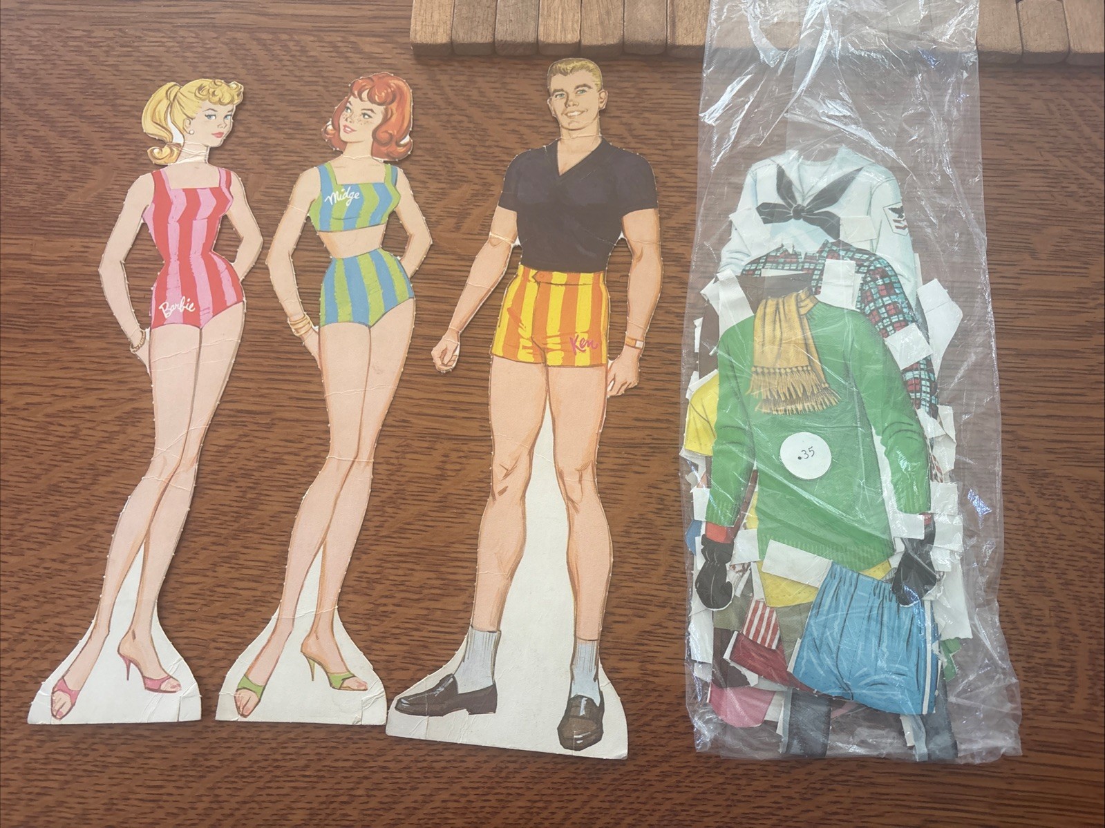 Vintage BARBIE KEN MIDGE Paper Dolls
