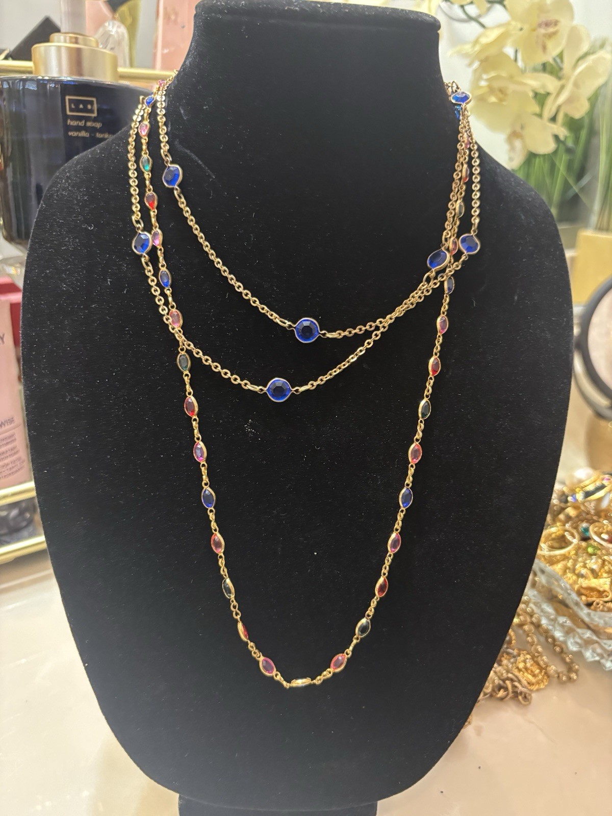 2 Vintage Chiclet Necklaces